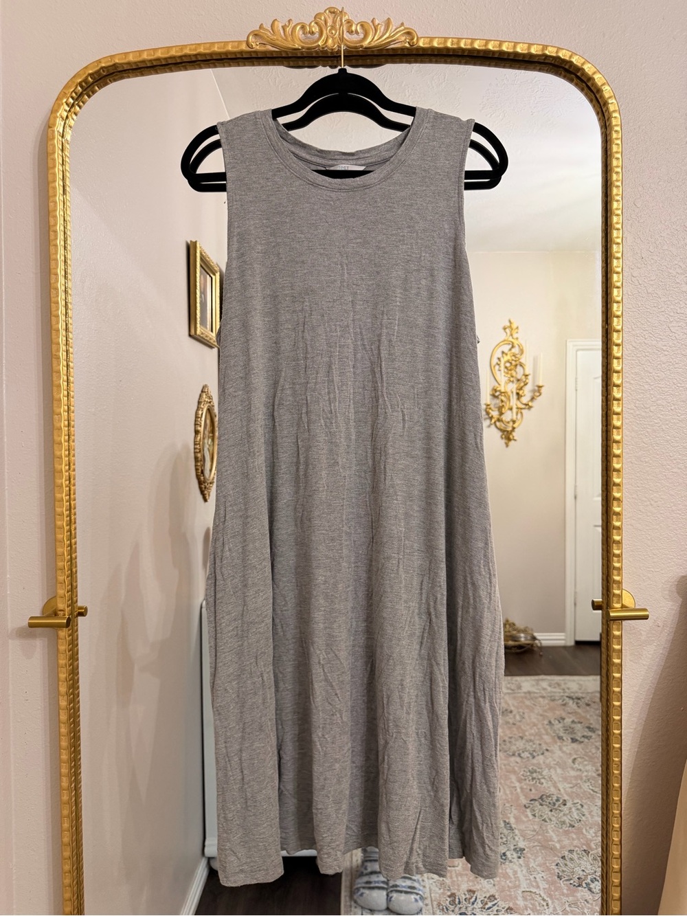 Time and Tru Sleeveless Gray Maxi Dress